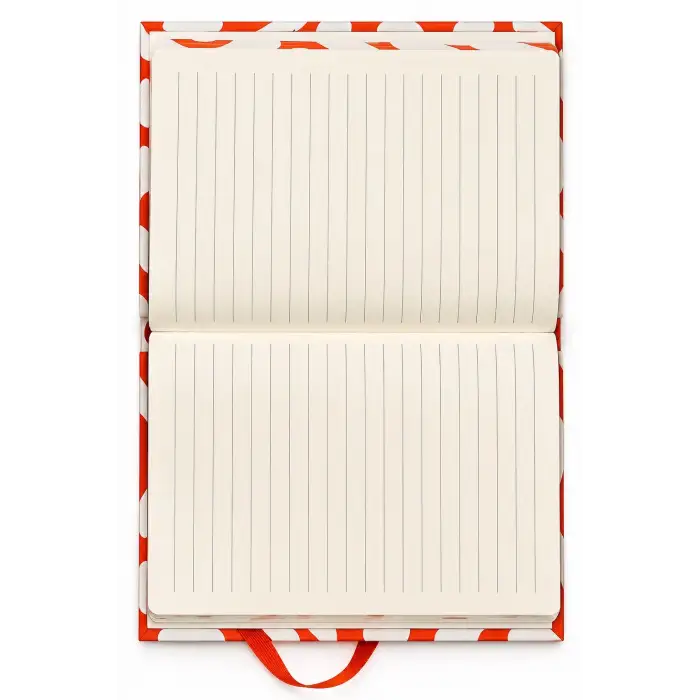 14 x 20 Sert Kapak Lastikli Not Defteri - LACİ BEYAZ (ÇİZGİLİ - 100 Sayfa)