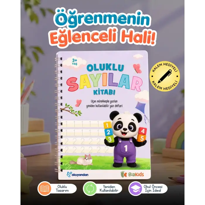 Oluklu Kitap Seti - Oluklu Alfabe - Oluklu Sayılar - Oluklu Güzel Yazı - Oluklu Çizgi - 4 Kitap
