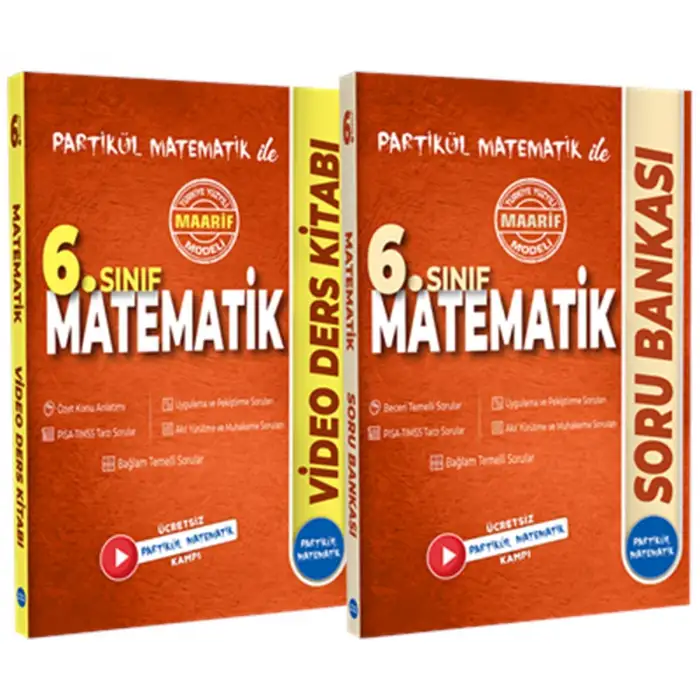 6. Sınıf Partikül Matematik Soru Bankası ve Video Ders Kitabı - MAARİF MODEL