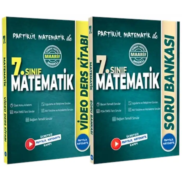 7. Sınıf Partikül Matematik Soru Bankası ve Video Ders Kitabı - MAARİF MODEL