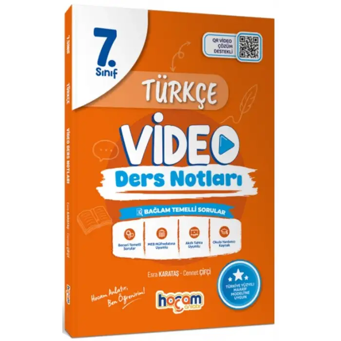 7.Sınıf Türkçe Video Ders Notları MAARİF MODEL - Hocam Anlatır Yayınları