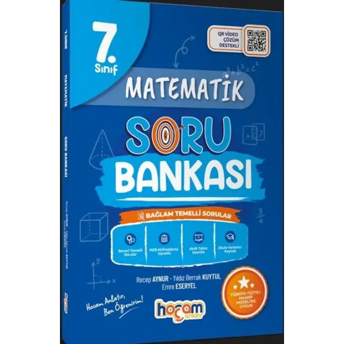 7.Sınıf Matematik Video Ders Notları + Soru Bankası MAARİF MODEL - Hocam Anlatır Yayınları