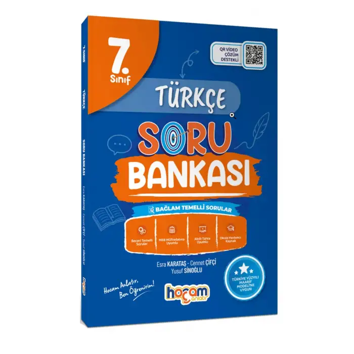 7.Sınıf Türkçe Tamamı Video Çözümlü Soru Bankası MAARİF MODEL - Hocam Anlatır Yayınları
