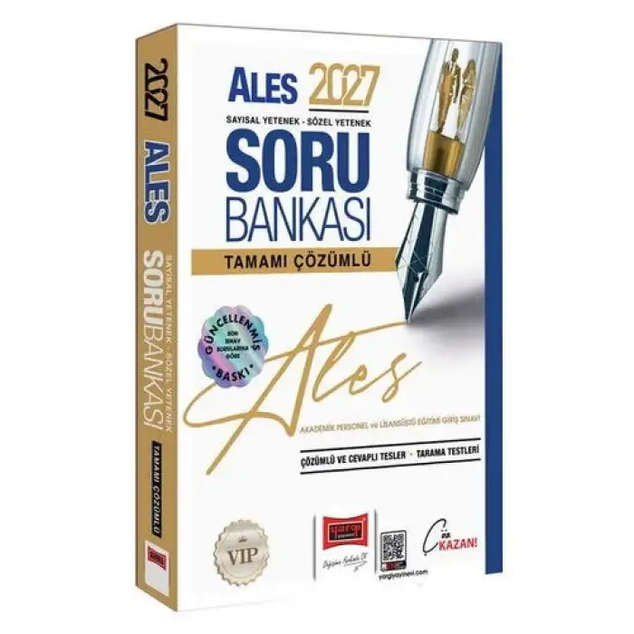 2027 ALES VİP Sayısal-Sözel Yetenek Tamamı Çözümlü Soru Bankası - Yargı Yayınları