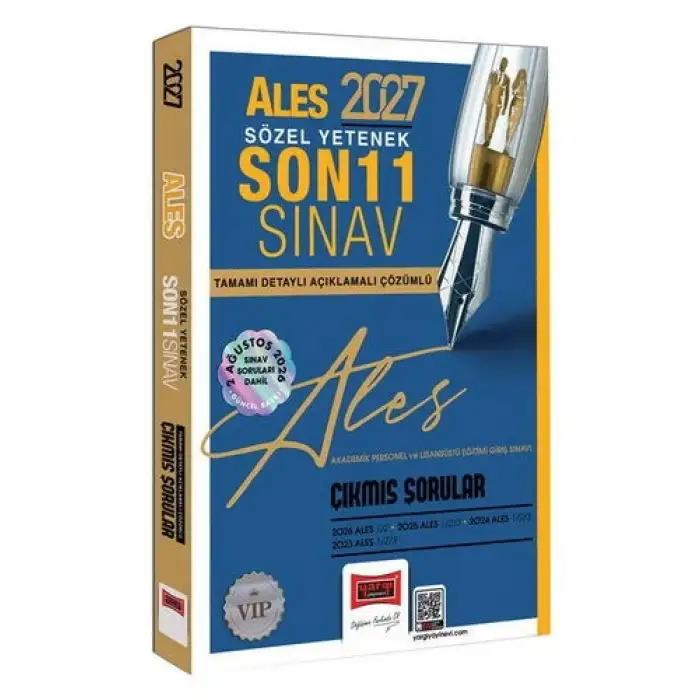 2027 ALES Sözel Yetenek Son 11 Sınav Tamamı Çözümlü Çıkmış Sorular - Yargı Yayınları