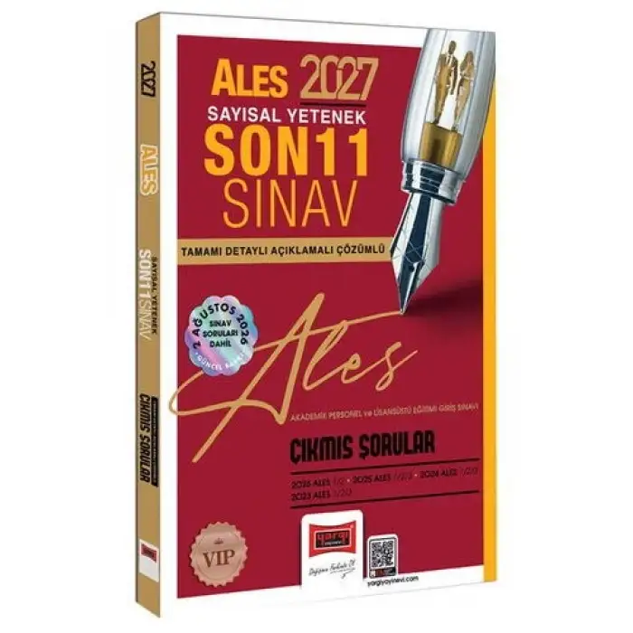 2027 ALES Sayısal Yetenek Son 11 Sınav Tamamı Çözümlü Çıkmış Sorular - Yargı Yayınları