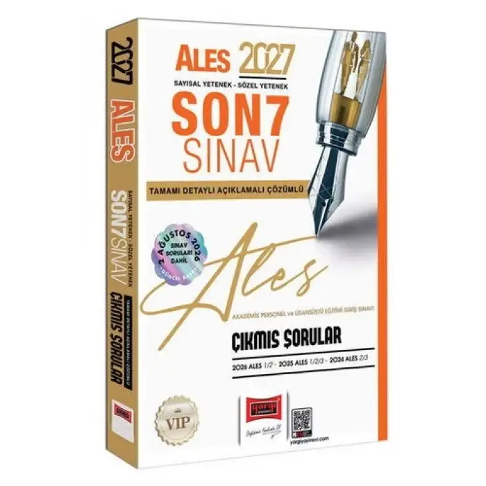 2027 ALES Sayısal-Sözel Yetenek Son 7 Sınav Tamamı Çözümlü Çıkmış Sorular - Yargı Yayınları