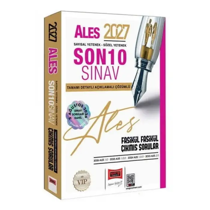 2027 ALES Sayısal-Sözel Yetenek Son 10 Sınav Fasikül Çıkmış Sorular - Yargı Yayınları