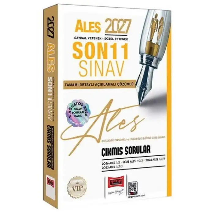 2027 ALES Sayısal - Sözel Yetenek Son 11 Sınav Tamamı Çözümlü Çıkmış Sorular - Yargı Yayınları