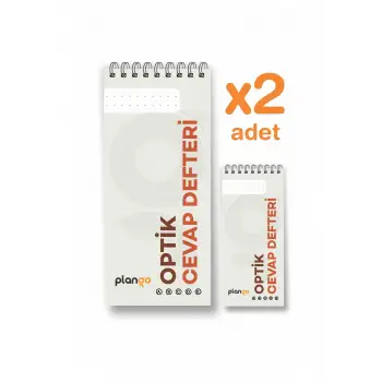 Optik Cevap Defteri KUM BEYAZI (2 Adet - 100 Sayfa) Sınava Hazırlık Optik Form Defteri - Plango