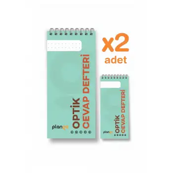 Optik Cevap Defteri YEŞİL (2 Adet - 100 Sayfa) Sınava Hazırlık Optik Form Defteri - Plango