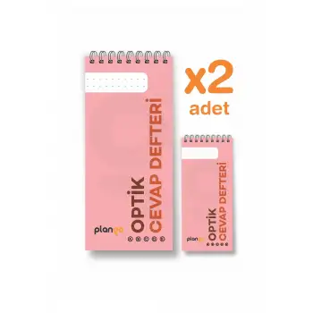 Optik Cevap Defteri PUDRA (2 Adet - 100 Sayfa) Sınava Hazırlık Optik Form Defteri - Plango