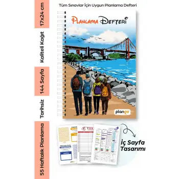 Plango Planlama Defteri TYT - AYT - LGS - KPSS Sınav Planlama Defteri