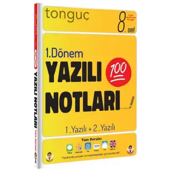 8. Sınıf Yazılı Notları 1. Dönem 1 ve 2. Yazılı Konu Özetli - Tonguç Yayınları