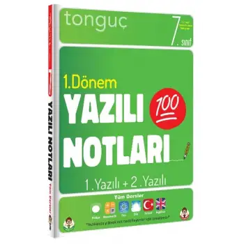 7. Sınıf Yazılı Notları 1. Dönem 1 ve 2. Yazılı Konu Özetli - Tonguç Yayınları