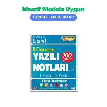 6. Sınıf Yazılı Notları 1. Dönem 1 ve 2. Yazılı Notları Konu Özetli - Tonguç Yayınları
