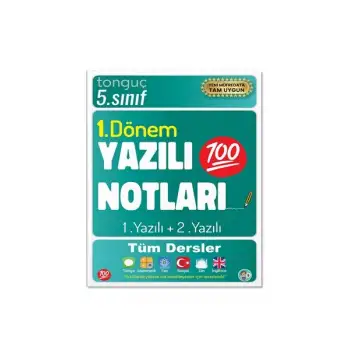 5. Sınıf Yazılı Notları 1. Dönem 1 ve 2. Yazılı Konu Özetli - Tonguç Yayınları