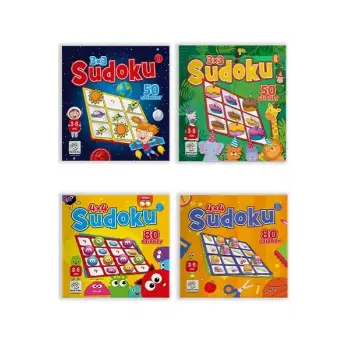 3-6 Yaş Stickerlı Çıkartmalı Sudoku Seti Yükselen Zeka