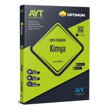 OPTİMUM AYT Kimya Tamamı Video Çözümlü Soru Bankası Akıllı Tahta Uyumlu Referans Yayınları