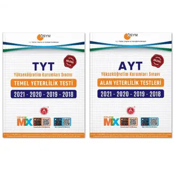 2021 2020 2019 2018  TYT AYT Tıpkı Basım Deneme Paketi 2 Kitap A Yayınları