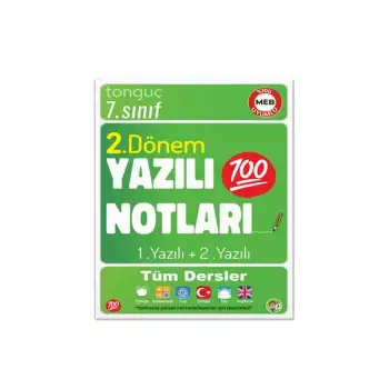 7. Sınıf Yazılı Notları 2. Dönem 1 ve 2. Yazılı - Tonguç Yayınları