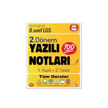 8. Sınıf Yazılı Notları 2. Dönem 1 ve 2. Yazılı - Tonguç Yayınları