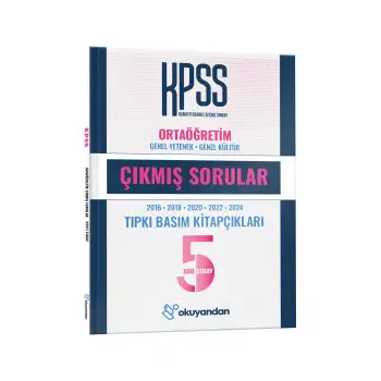 KPSS Ortaöğretim TIPKI BASIM  Çıkmış Sorular Son 5 SINAV - Video Çözümlü
