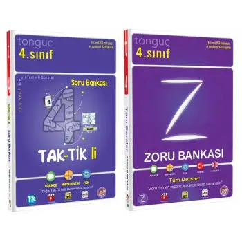4. Sınıf Zoru ve Taktikli Tüm Dersler Soru Bankası - 2 Kitap - Tonguç Akademi