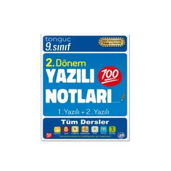 9. Sınıf Yazılı Notları 2. Dönem 1 ve 2. Yazılı - Tonguç Yayınları