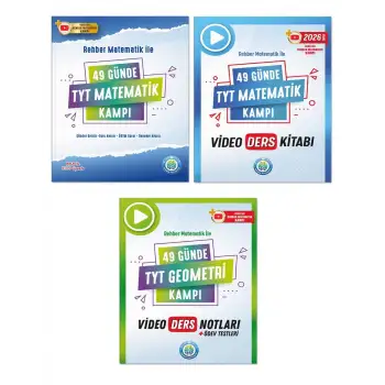 49 Günde TYT Matematik - Geometri Video Ders Notları Kampı 3lü Set