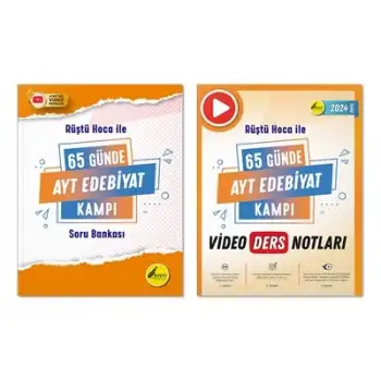 Rüştü Hoca İle 65 Günde AYT Edebiyat Video Kamp Ders Notları ve Soru Bankası - Rüştü Hoca