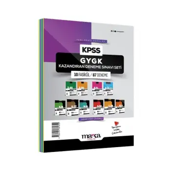 KPSS GYGK Kazandıran Deneme Sınavı Seti 10 Fasikül 67 Deneme - Marka Yayınları