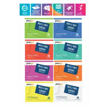 Elektrostatik Akıllı Not Kağıdı Yapışkansız Post-it 7x10cm 8li PAKET