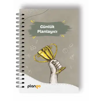 Gri Kupa Günlük Planlayıcı Defter -  Ders Çalışma Planlayıcı Defteri - Planlama Defte