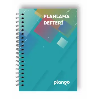 Turkuaz Kareler Günlük Planlayıcı Defter - Ders Çalışma Planlayıcı Defteri - Planlama Defteri