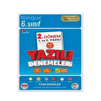 6. Sınıf Yazılı Denemeleri 2. Dönem 1 ve 2. Yazılı - Tonguç Yayınları