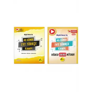 49 Günde TYT Türkçe Video Kamp Kitabı ve  Ders Notları - Rehber Matematik