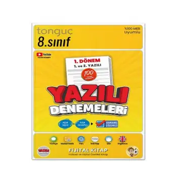 8. Sınıf Yazılı Denemeleri 1. Dönem 1 ve 2. Yazılı - Tonguç Yayınları