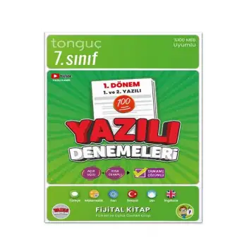 7. Sınıf Yazılı Denemeleri 1. Dönem 1 ve 2. Yazılı - Tonguç Yayınları