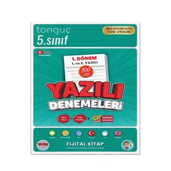5. Sınıf Yazılı Denemeleri 1. Dönem 1 ve 2. Yazılı - Tonguç Yayınları