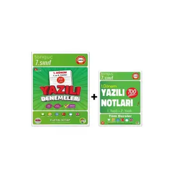 7. Sınıf Yazılı Denemeleri ve Yazılı Notları 1. Dönem  - Tonguç Yayınları