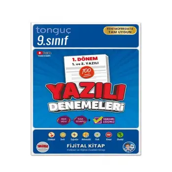 9. Sınıf Yazılı Denemeleri 1. Dönem 1 ve 2. Yazılı - Tonguç Yayınları