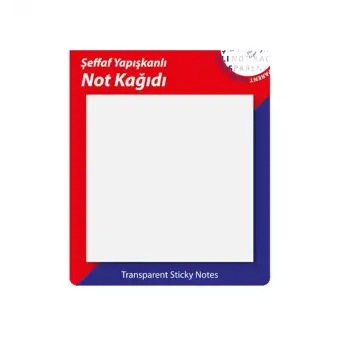 Şeffaf Yapışkanlı Not Kağıdı Saydam Beyaz 76x76 Mm Sticky - 50 Yaprak