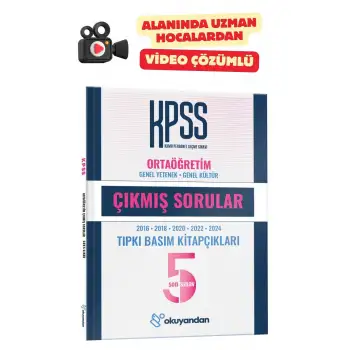 KPSS Ortaöğretim TIPKI BASIM  Çıkmış Sorular Son 5 SINAV - Video Çözümlü