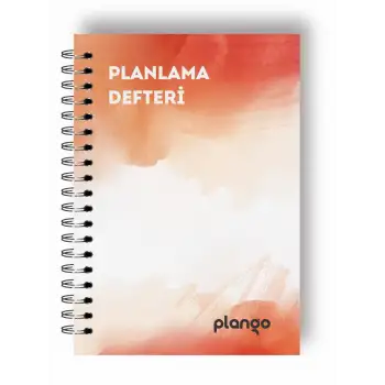 Turuncu Suluboya Günlük Planlayıcı Defter - Ders Çalışma Planlayıcı Defteri - Planla