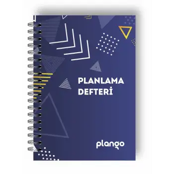 Mavi Üçgenler Günlük Planlayıcı Defter -  Ders Çalışma Planlayıcı Defteri - Planlama Defteri