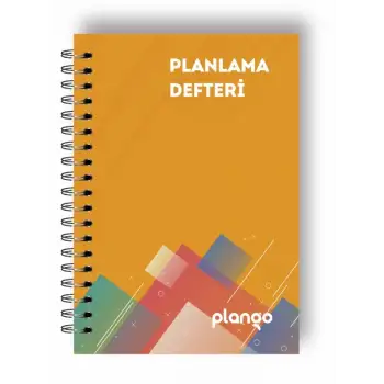 Turuncu Kareler Günlük Planlayıcı Defter -  Ders Çalışma Planlayıcı Defteri - Planlama Defteri