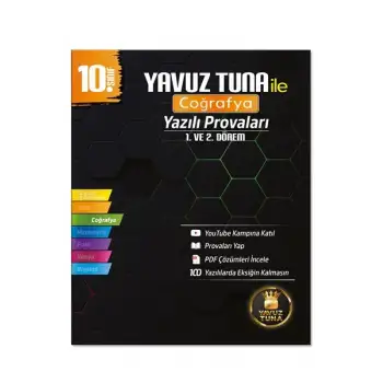 10. Sınıf Coğrafya Yazılı Provaları - Yavuz Tuna
