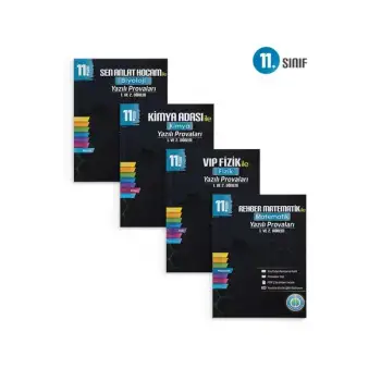 11. Sınıf Yazılı Provaları SAYISAL Set - 4 Kitap 1 ve 2. Dönem - Tonguç Yayınları
