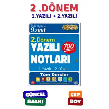 9. Sınıf Yazılı Notları 2. Dönem 1 ve 2. Yazılı - Tonguç Yayınları